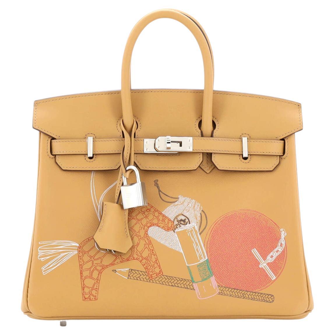 Hermes In and Out Birkin Bag Limited Edition Swift with Palladium Hardware  25 at 1stDibs