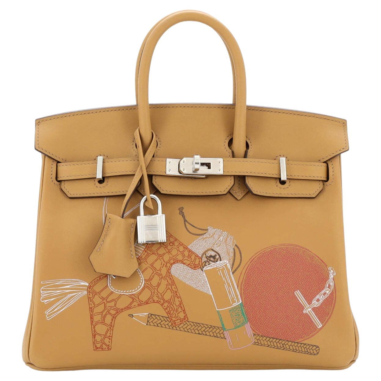 Hermes In and Out Birkin Bag Limited Edition Swift with Palladium Hardware 25 For Sale