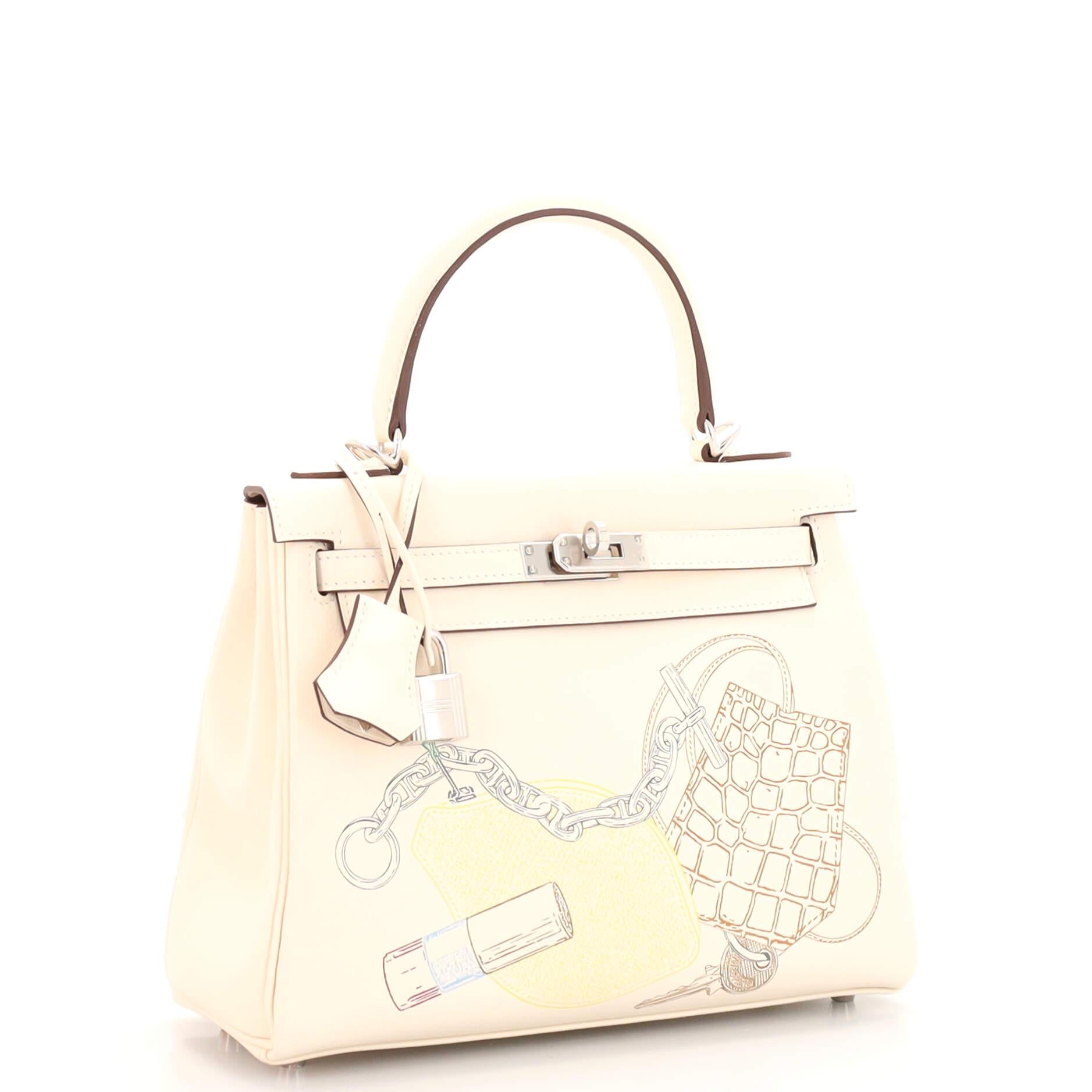 Hermes In and Out Kelly Handbag Limited Edition Swift with Palladium Hard In Good Condition In NY, NY