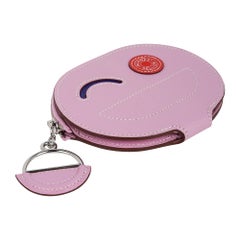 Hermes In the Loop Wink Card Holder Mauve Sylvestre Chevre Leather