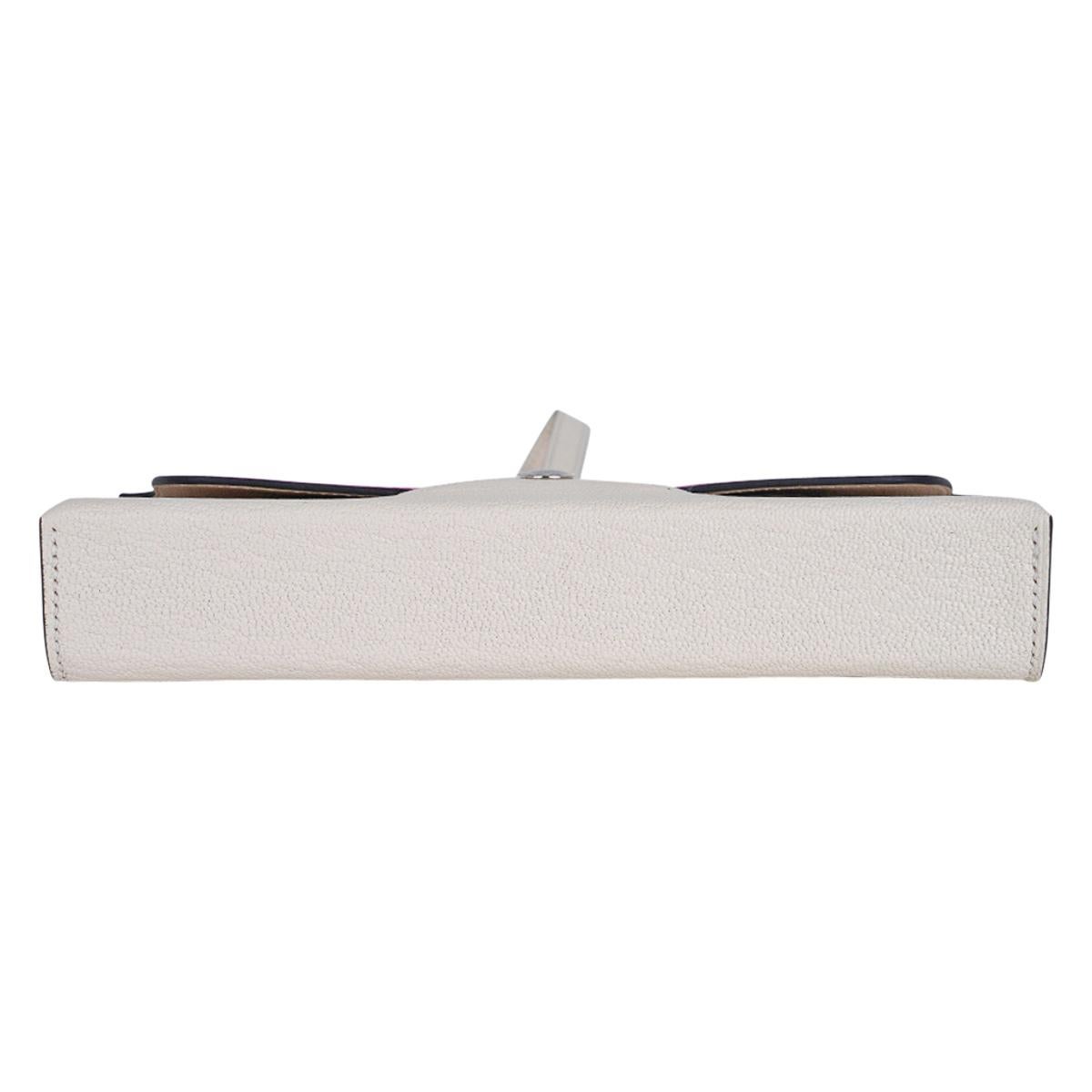 Hermes In The Loop Wink Glasses Case Nata / Magnolia Chevre Leather For Sale 6