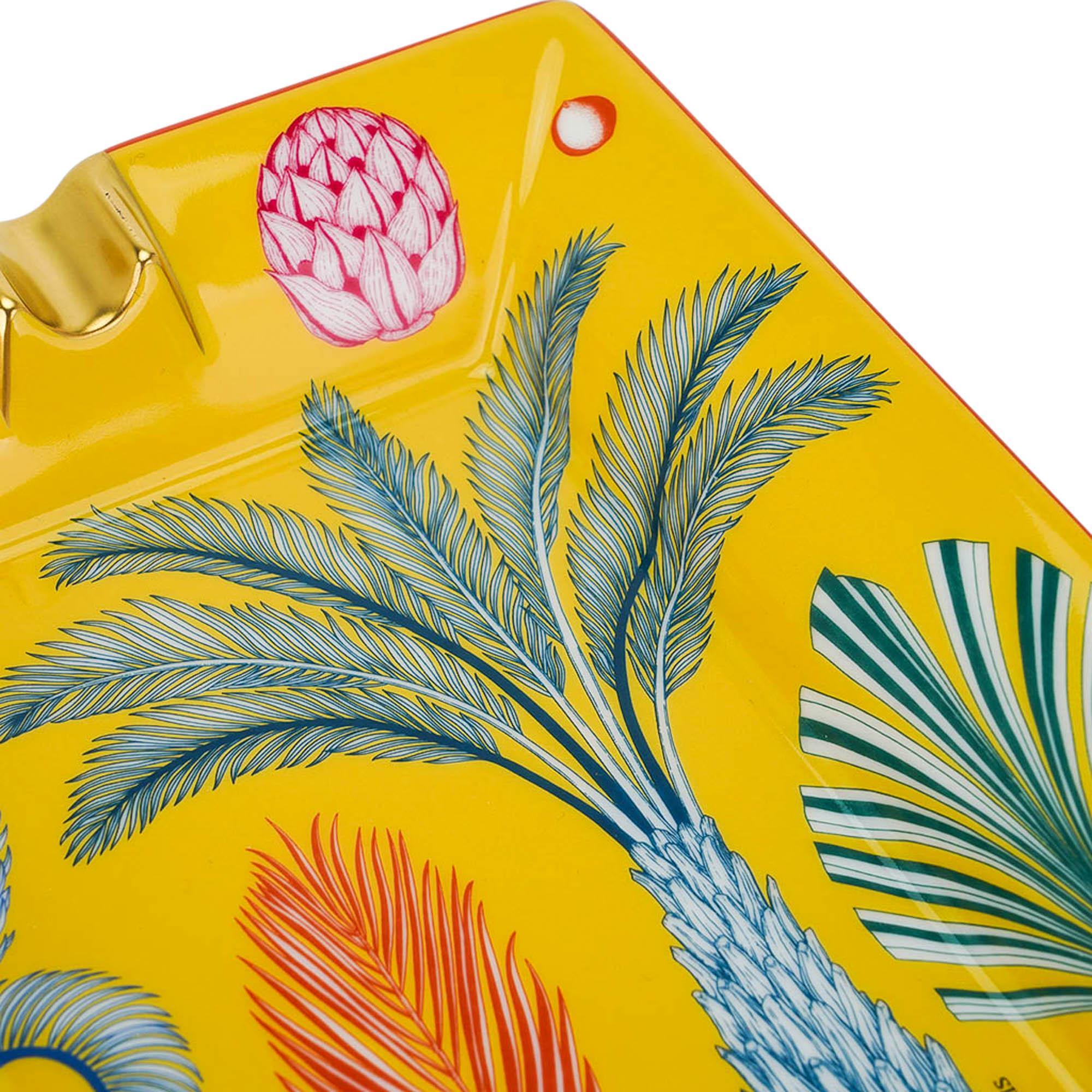 Hermes Index Palmarum Ashtray Soleil Porcelain In New Condition In Miami, FL