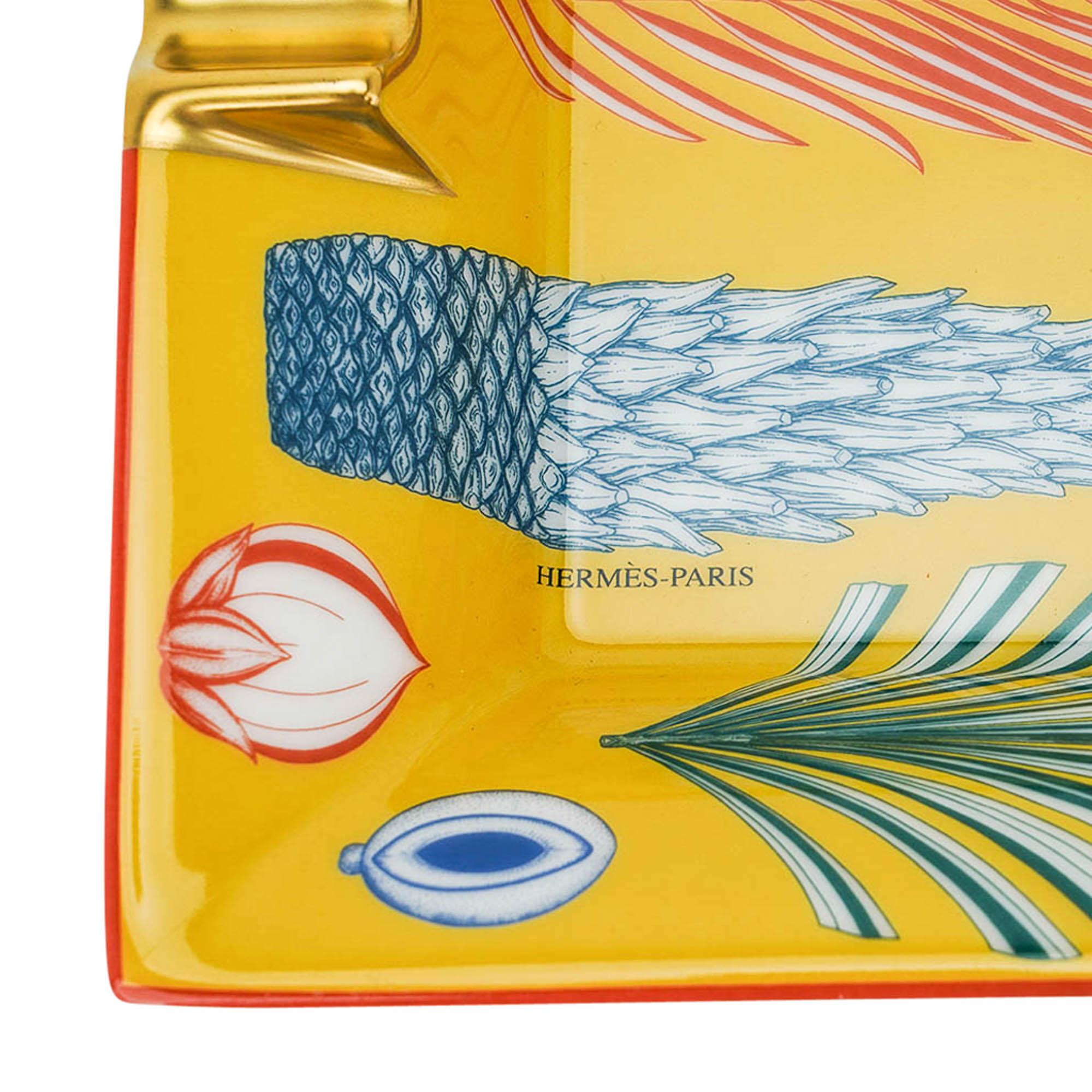 Women's or Men's Hermes Index Palmarum Ashtray Soleil Porcelain