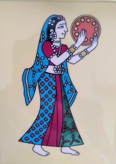 Hermès Indian Print Cigar Ashtray Change Tray Porcelain Gold India