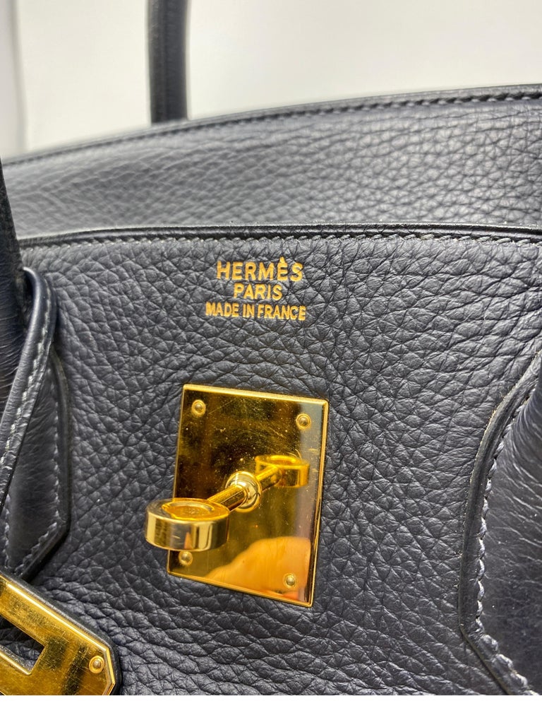 Hermes Indigo Birkin 35 Bag  For Sale 8