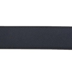 HERMES Indigo blue & white Reversible 38mm Belt Strap 105 Epsom leather