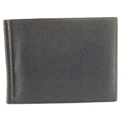 Hermes Indigo Epsom Leather Poker GM Wallet