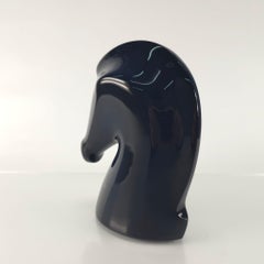 Hermès indigo hand-lacquered wood Samarcande paperweight