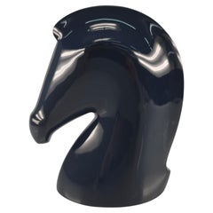 Hermès indigo hand-lacquered wood Samarcande paperweight