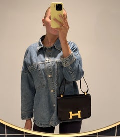 Hermès Piel de lagarto índigo Vintage Constance 23