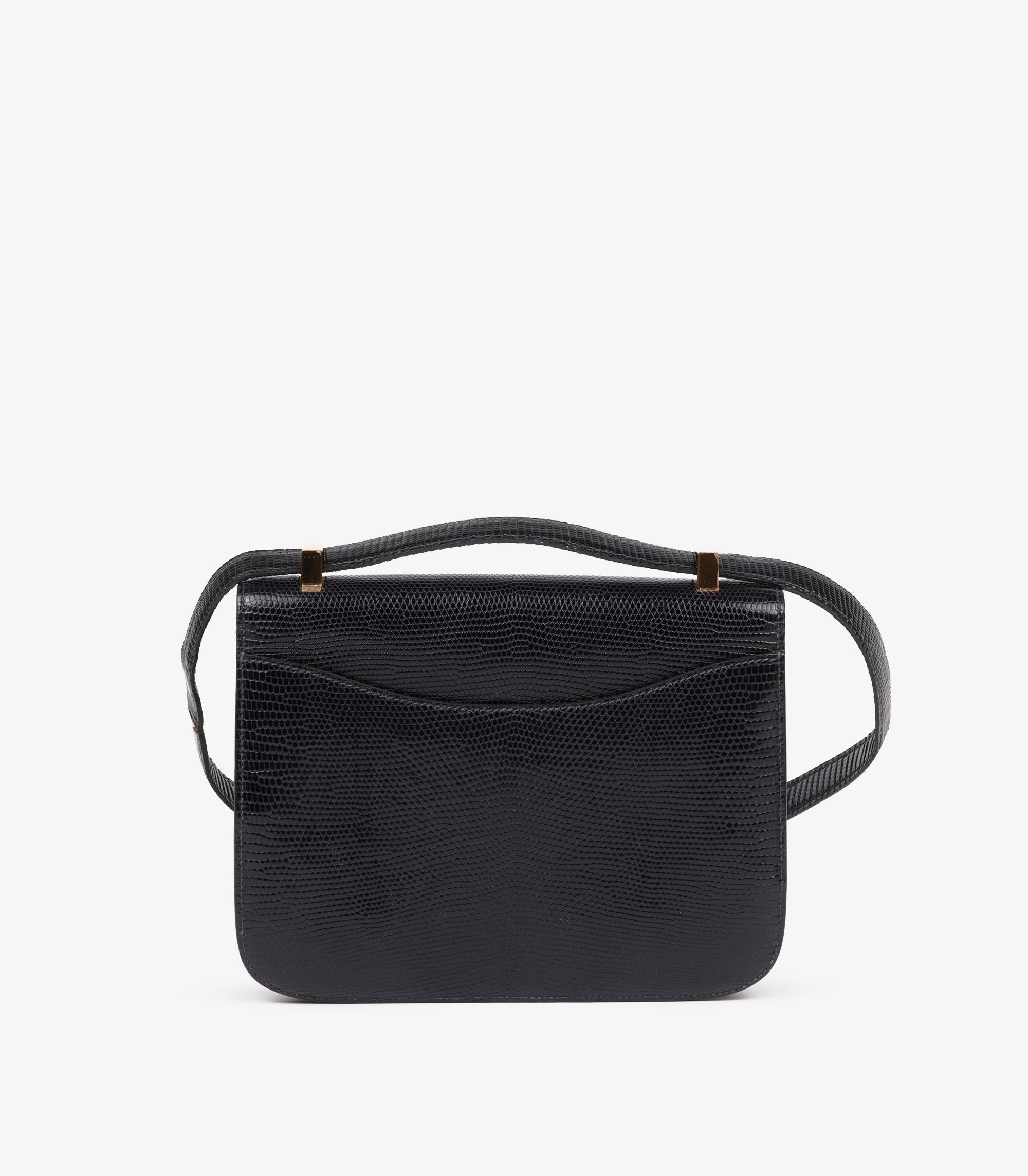Hermès Indigo Eidechsenleder Vintage Constance 23 für Damen oder Herren im Angebot
