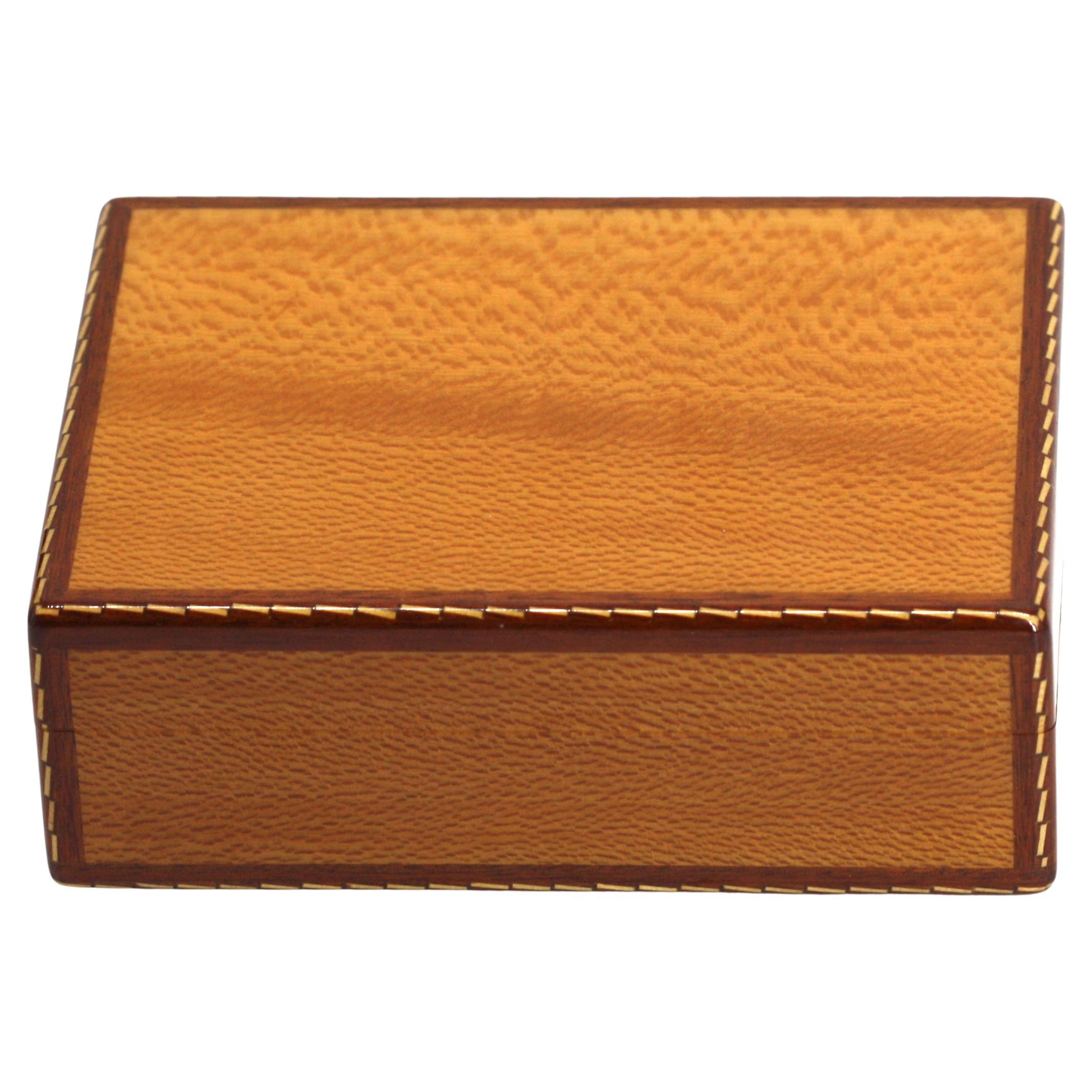 Hermes Inlaid Maple Double Playing Card Box