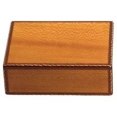 Hermes Inlaid Maple Double Playing Card Box