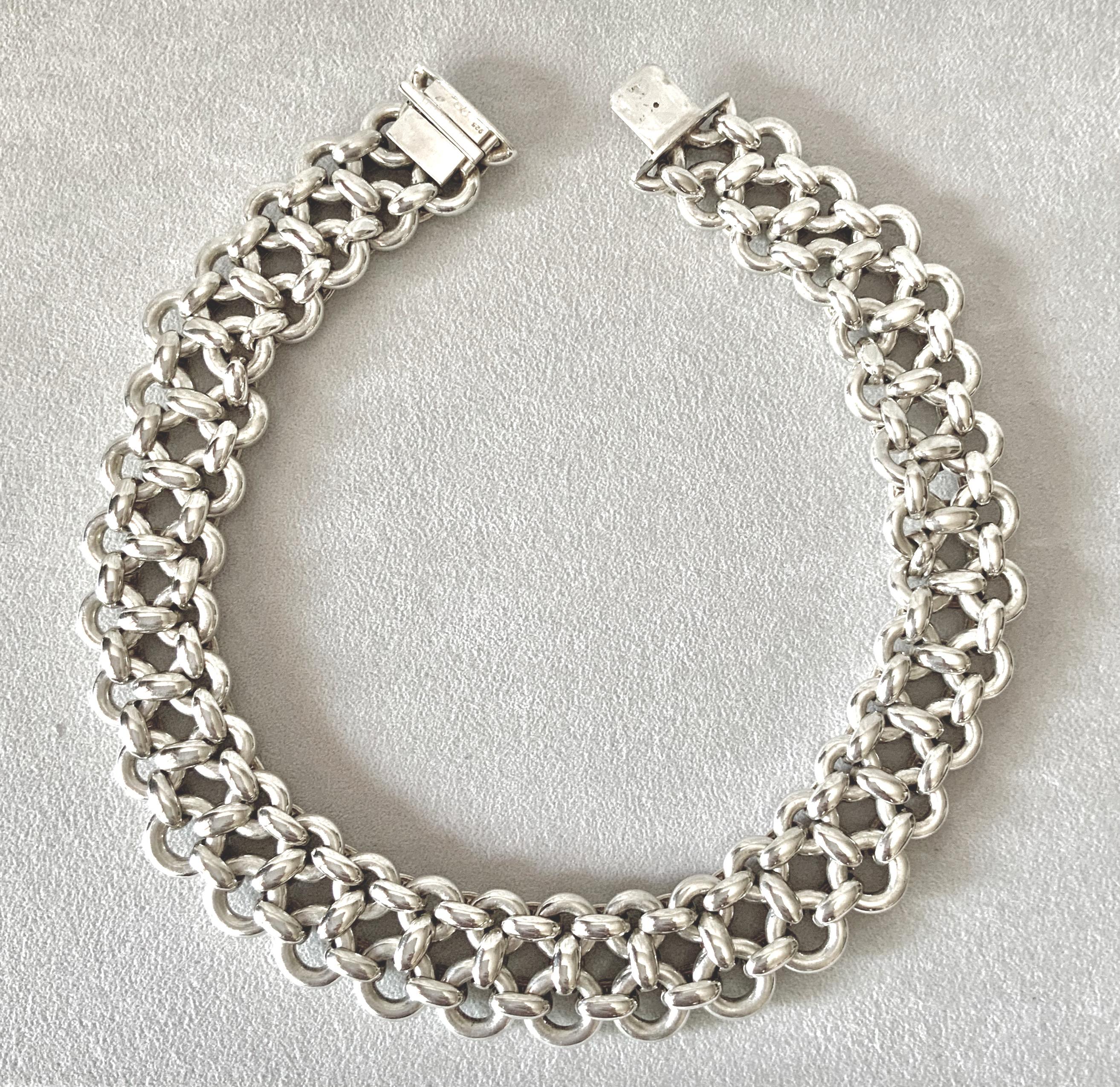 Hermès Inti Collection Silver Choker Necklace In Good Condition In Geneva, CH