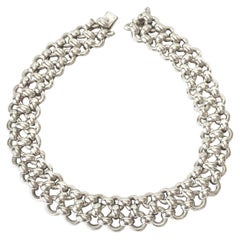 Vintage Hermès Inti Collection Silver Choker Necklace