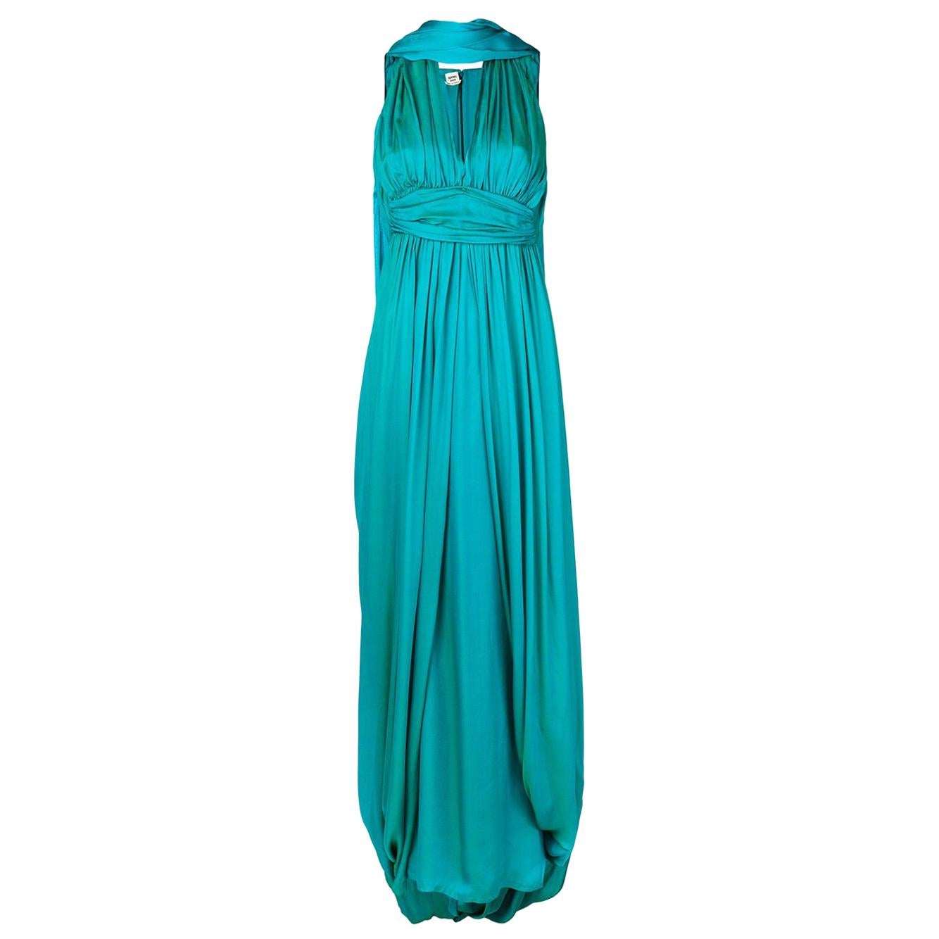 Hermes Iridescent Silk Gown For Sale