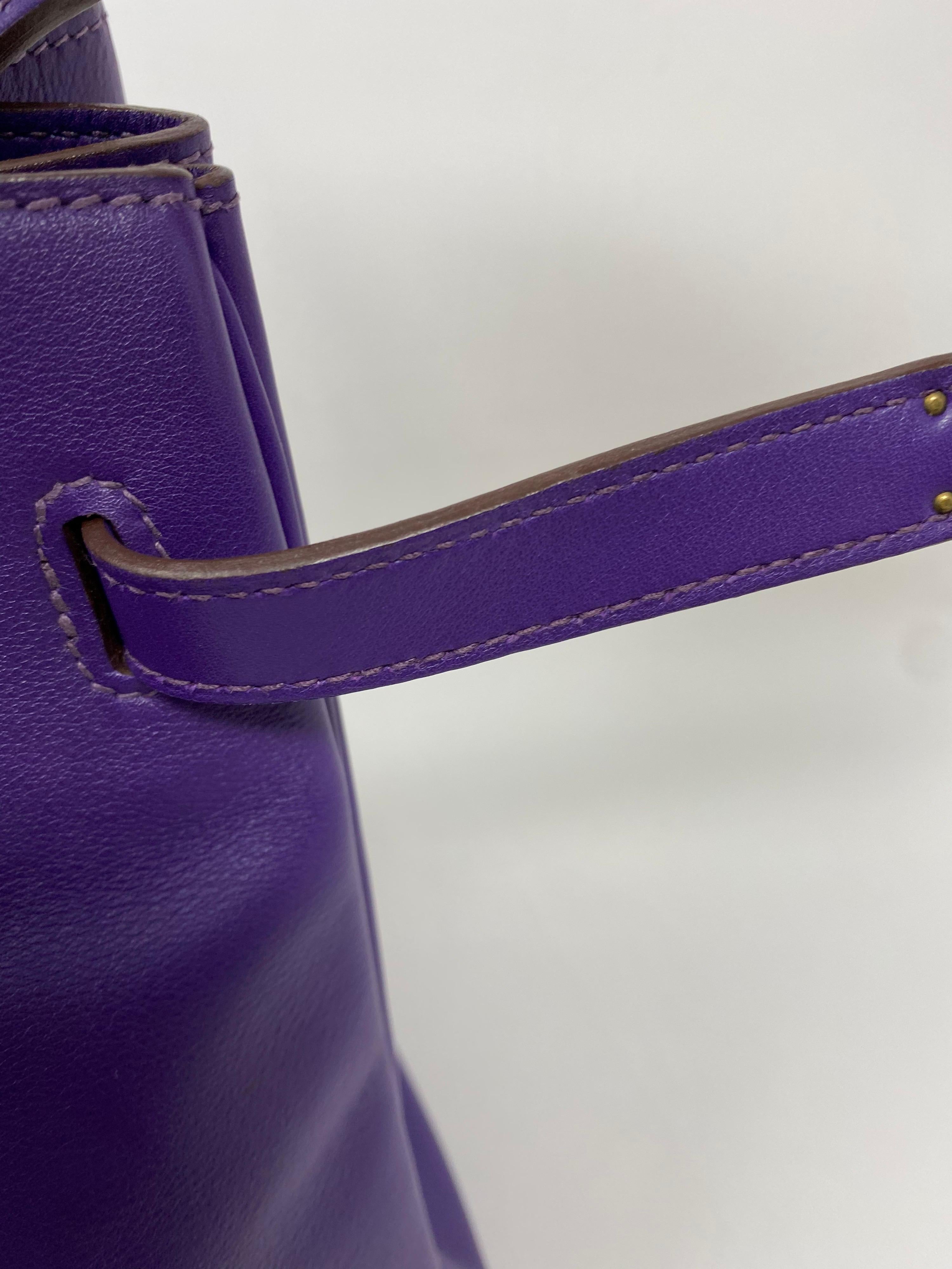 Hermes Iris Purple Birkin 35 Bag 11