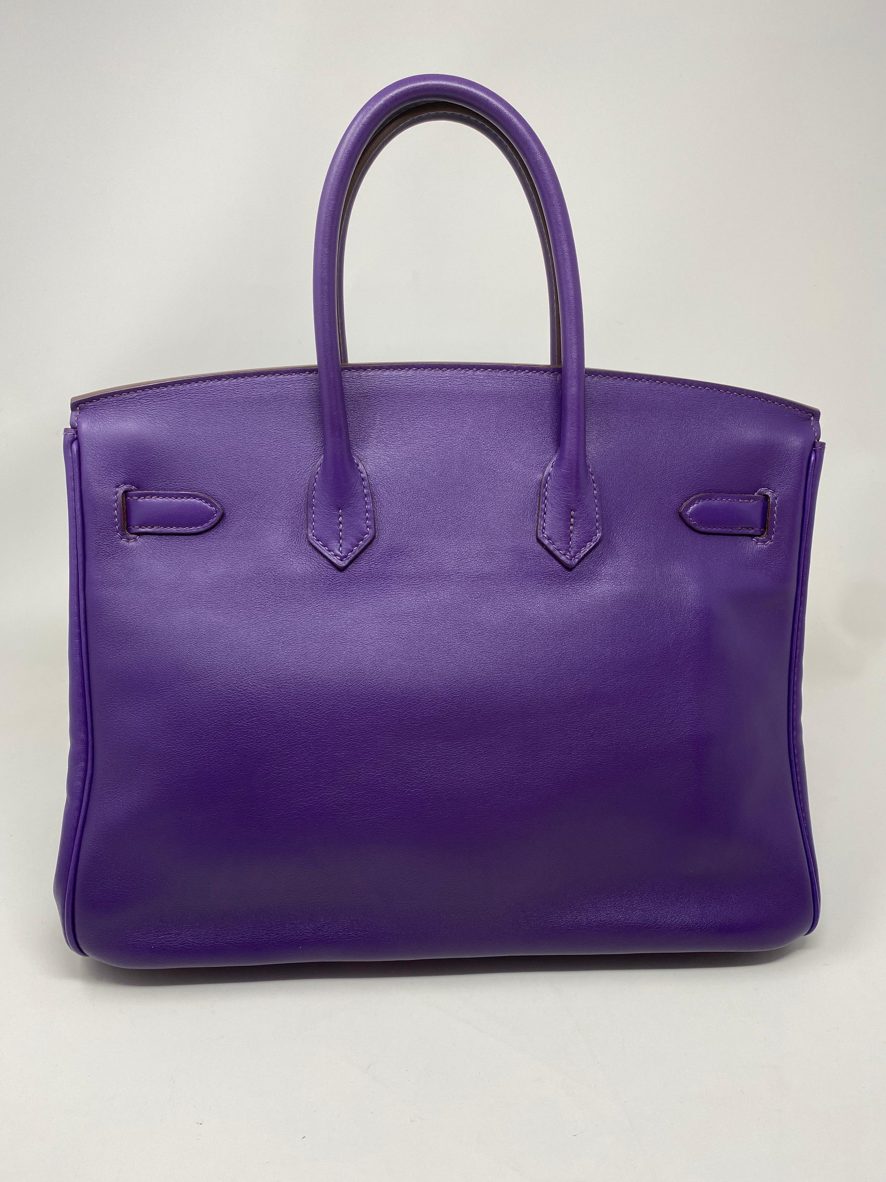 Women's or Men's Hermes Iris Purple Birkin 35 Bag