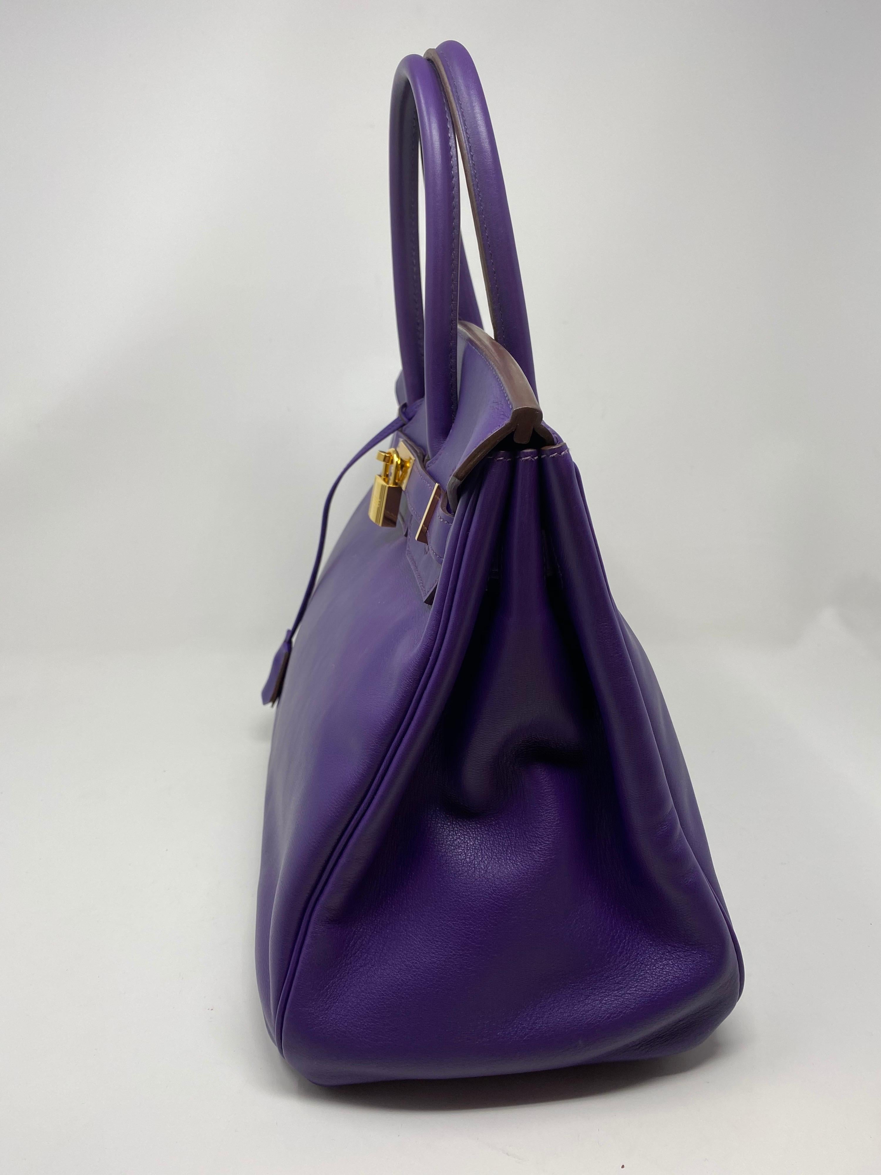 Hermes Iris Purple Birkin 35 Bag 1