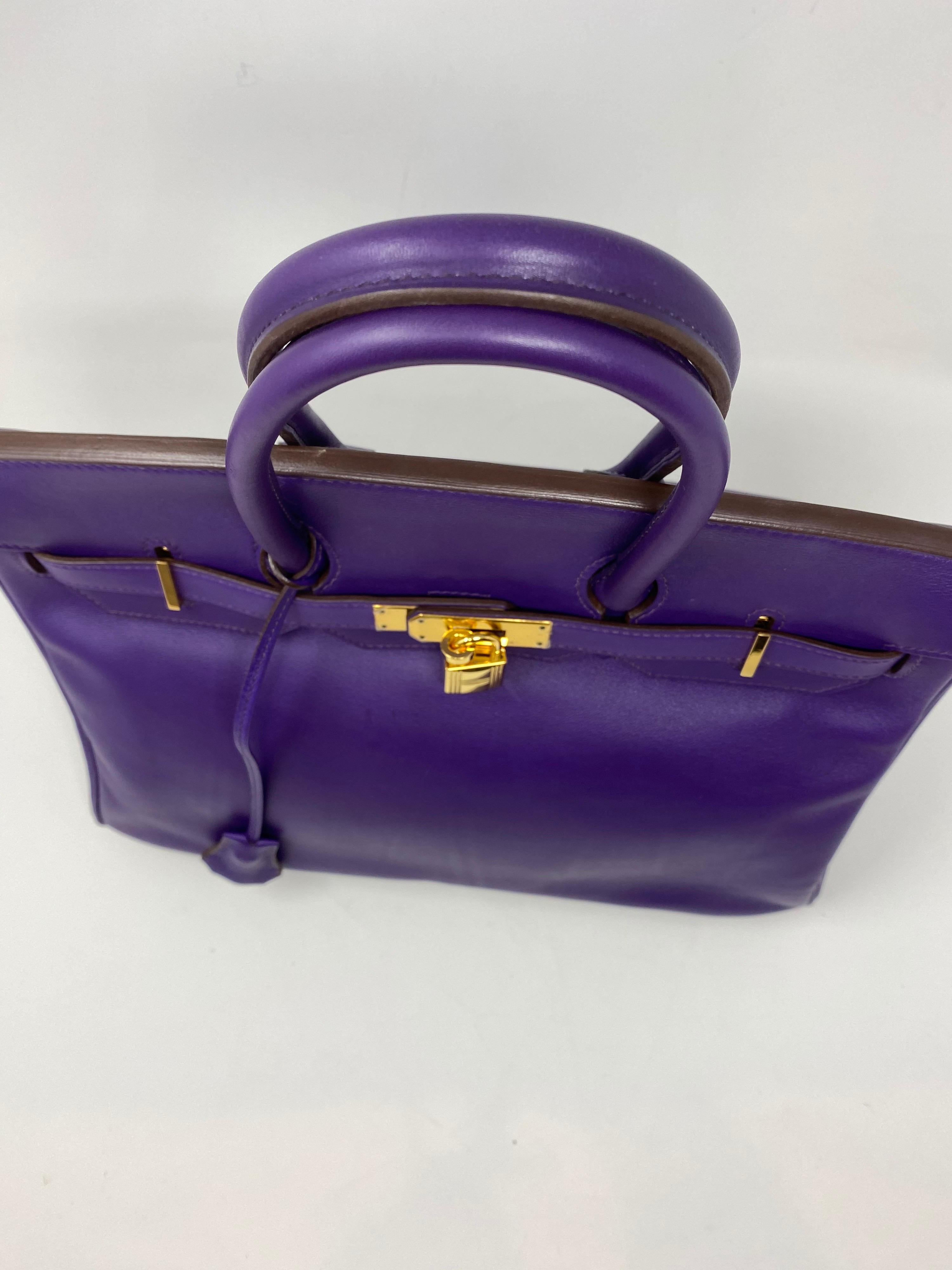 Hermes Iris Purple Birkin 35 Bag 5