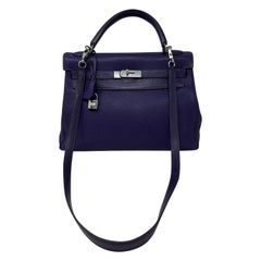 Hermes Iris Purple Kelly 32 Bag