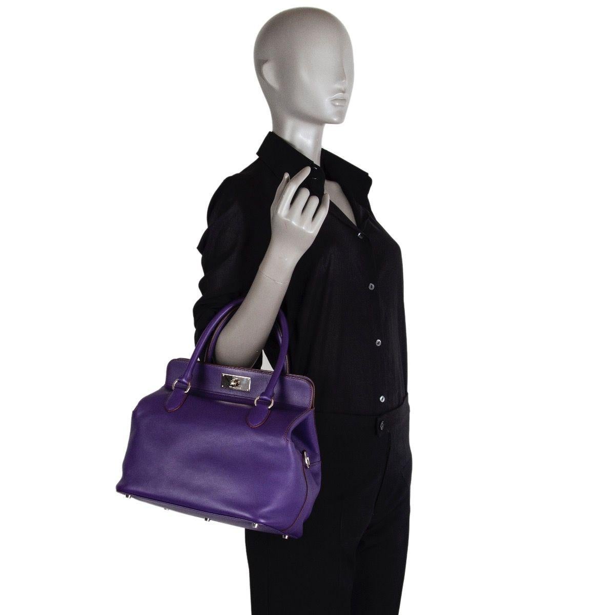 HERMES Iris purple Swift leather TOOLBOX 26 Shoulder Bag 2