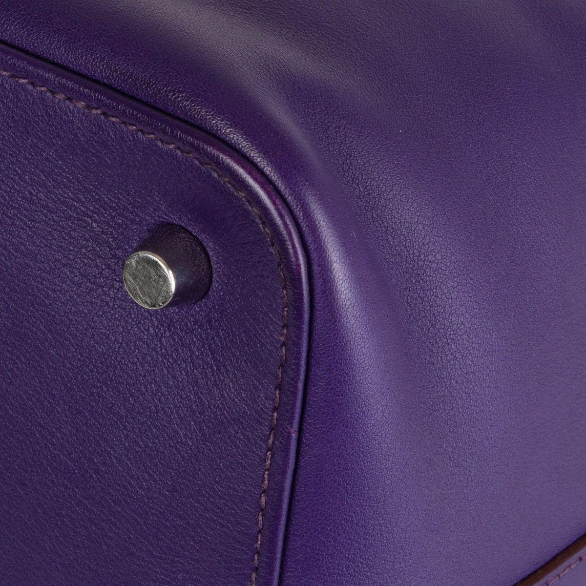 HERMES Iris purple Swift leather TOOLBOX 26 Shoulder Bag 3