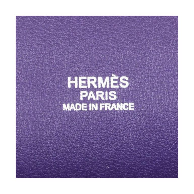 HERMES Iris purple Swift leather TOOLBOX 26 Shoulder Bag 6