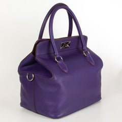 HERMES Iris purple Swift leather TOOLBOX 26 Shoulder Bag