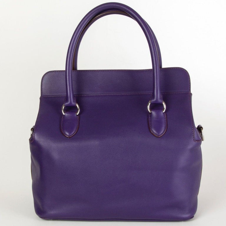 HERMES Iris purple Swift leather TOOLBOX 26 Shoulder Bag For Sale at ...