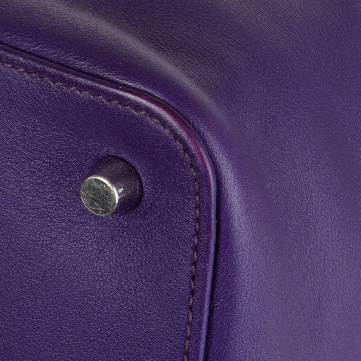 HERMES Iris purple Swift leather TOOLBOX 26 Shoulder Bag 1