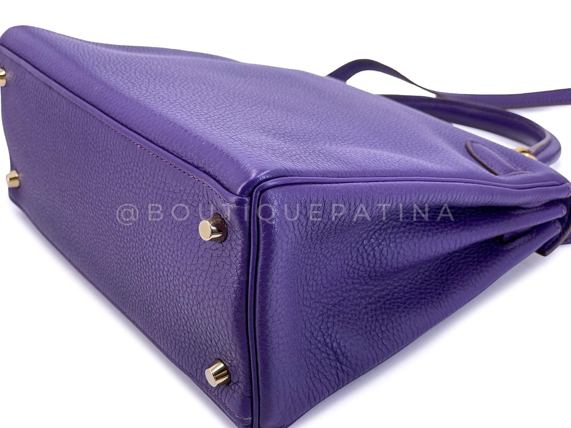 Hermès Iris Purple Togo 28cm Kelly Bag 24k GHW 67099 7