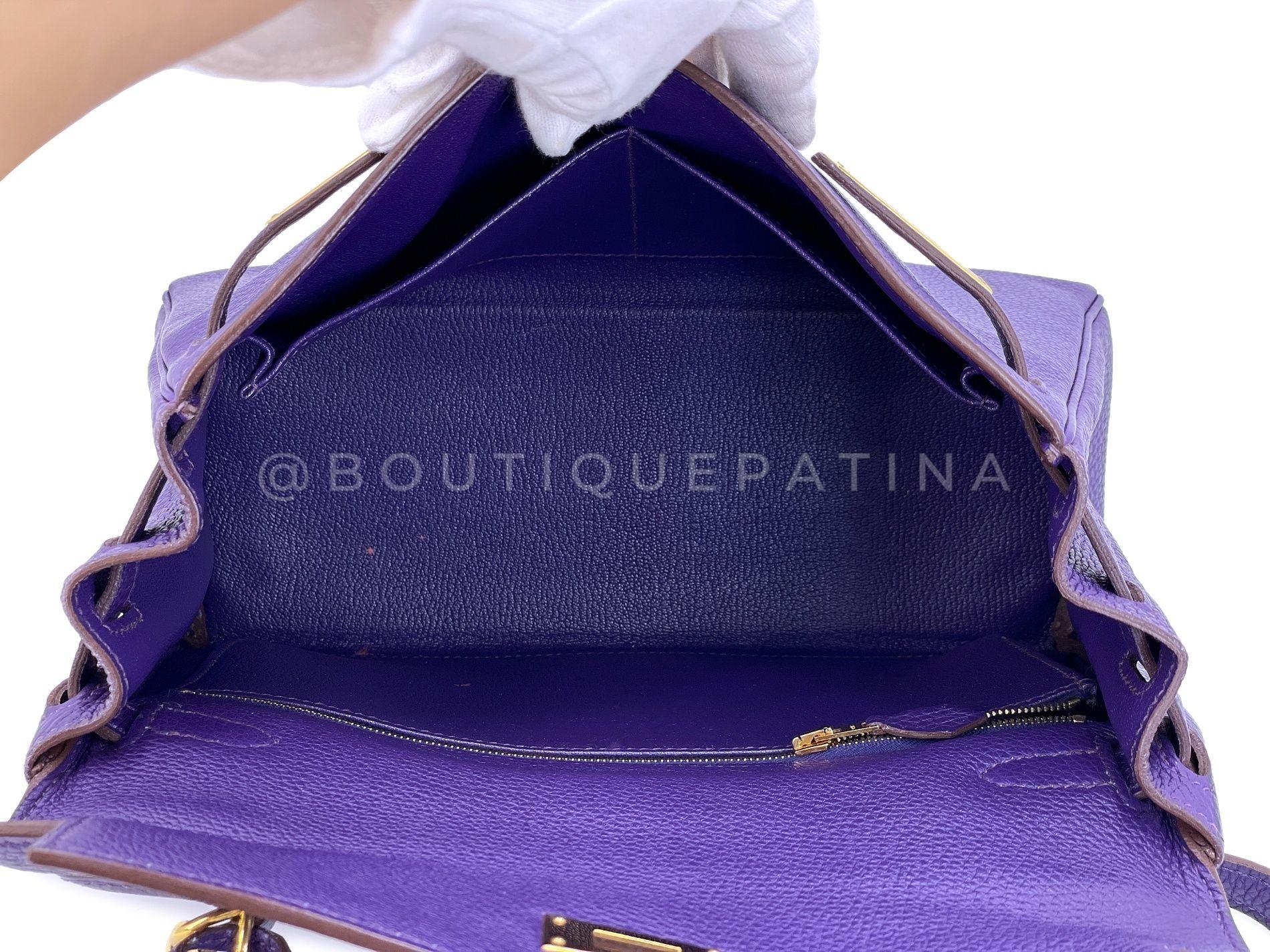 Hermès Iris Purple Togo 28cm Kelly Bag 24k GHW 67099 11