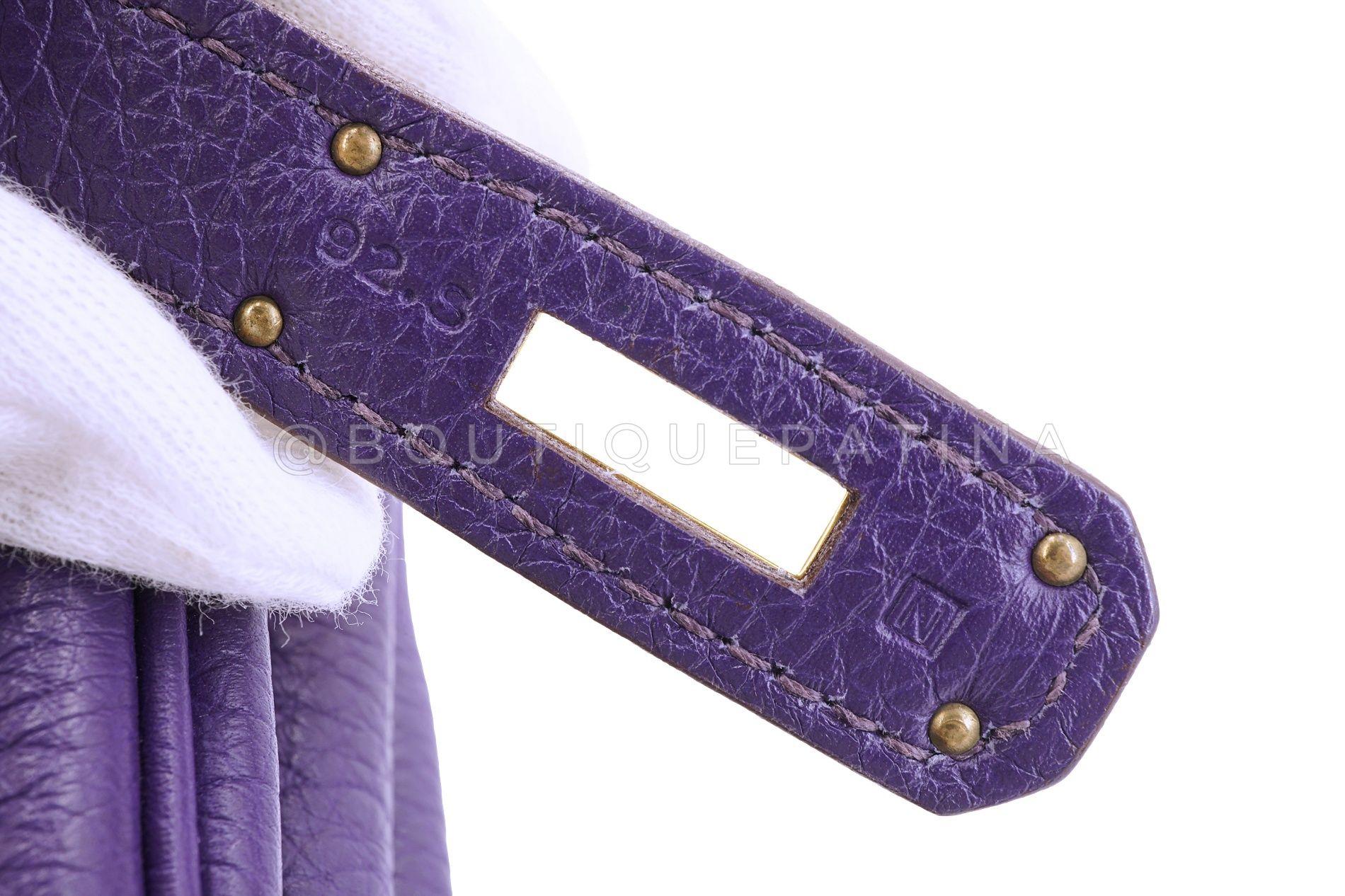 Hermès Iris Purple Togo 28cm Kelly Bag 24k GHW 67099 16