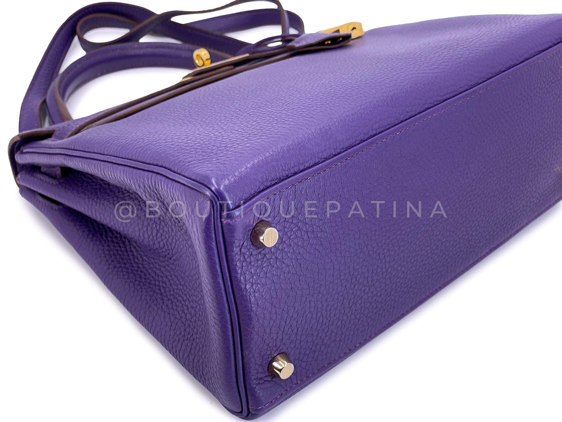 Hermès Iris Purple Togo 28cm Kelly Bag 24k GHW 67099 4