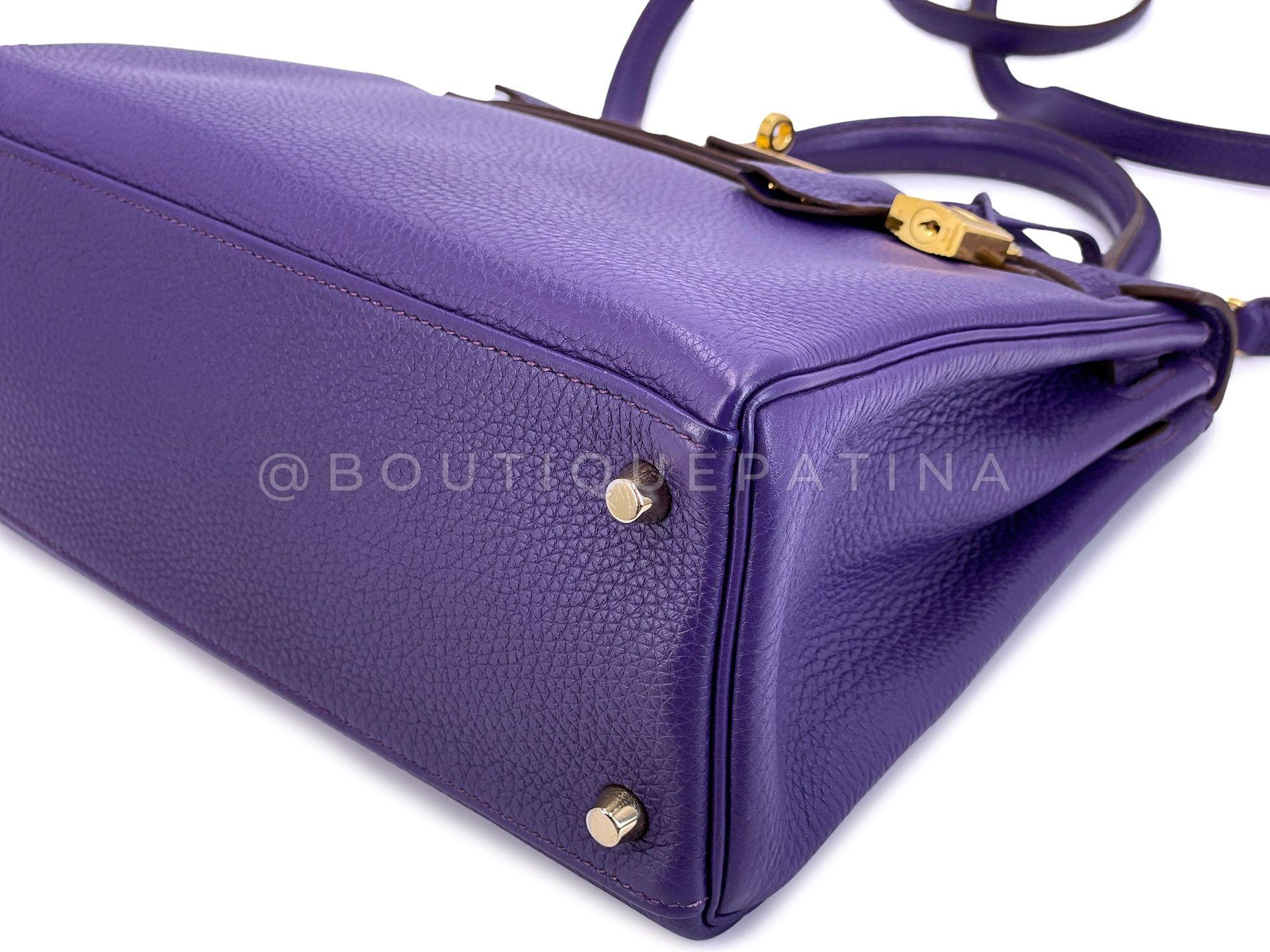 Hermès Iris Purple Togo 28cm Kelly Bag 24k GHW 67099 5