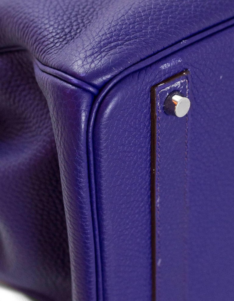 Hermes Iris Togo Leather 40cm Birkin Bag with Rain Coat For Sale at
