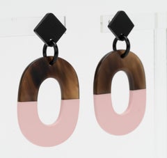 Hermès Isthme Pierced Earrings Rose