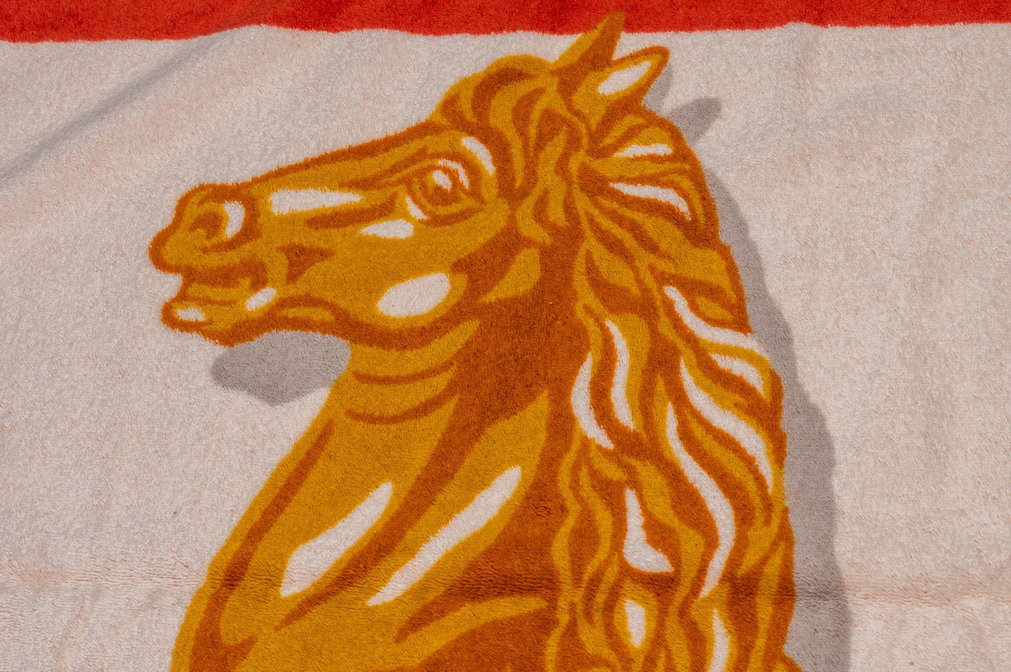 Hermès Italy Colored Horse Beach Towel New  2