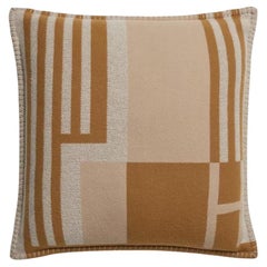 Hermes Ithaque Pillow Camel / Beige Woven Wool And Cashmere