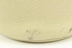 Elfenbeinfarbene Clemence Mangeoire Seil Bucket Bag 53h224s aus Leder von Hermès
