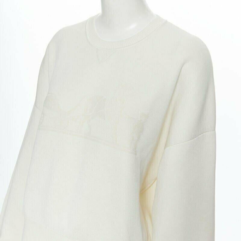 Pull court HERMES ivoire crème cachemire soie mélange logo intarsia FR44 XL
Référence : VACN/A00006
Marque : Hermès
Modèle : Pull en cachemire
Matière : Cachemire, soie
Couleur : Beige
Motif : Solide
Détails supplémentaires : Logo signature en