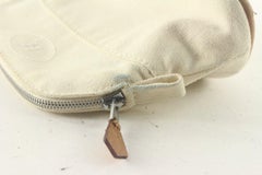 HERMES Ivory H Logo Bolide Cosmetic Case Canvas x Leather 1HER727K