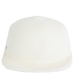 HERMES ivory paper EMMA Cap Hat 57