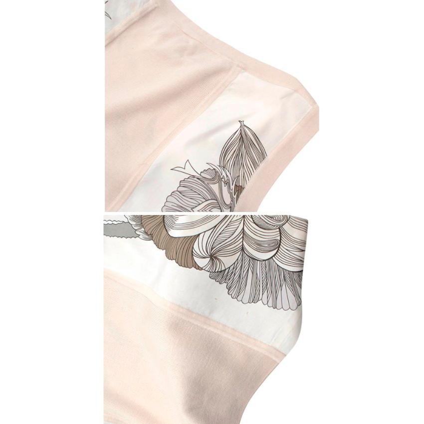 Hermes Ivory Scarf Print Sleeveless Shift Dress - Size US2 5