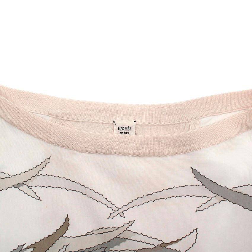 Women's or Men's Hermes Ivory Scarf Print Sleeveless Shift Dress - Size US2
