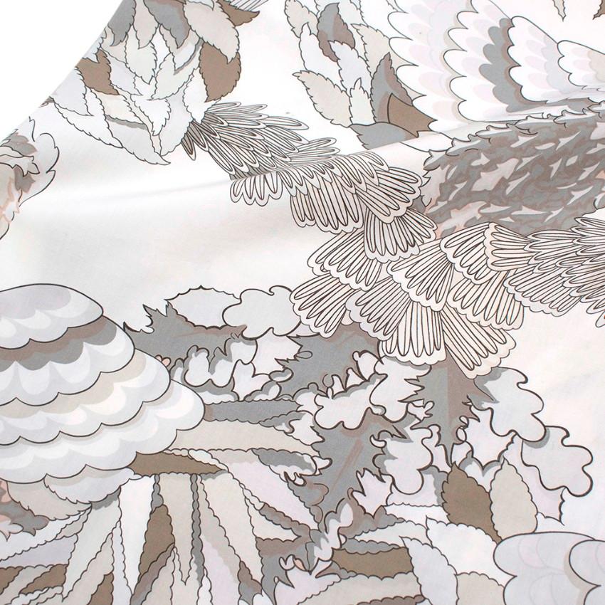 Hermes Ivory Scarf Print Sleeveless Shift Dress - Size US2 2