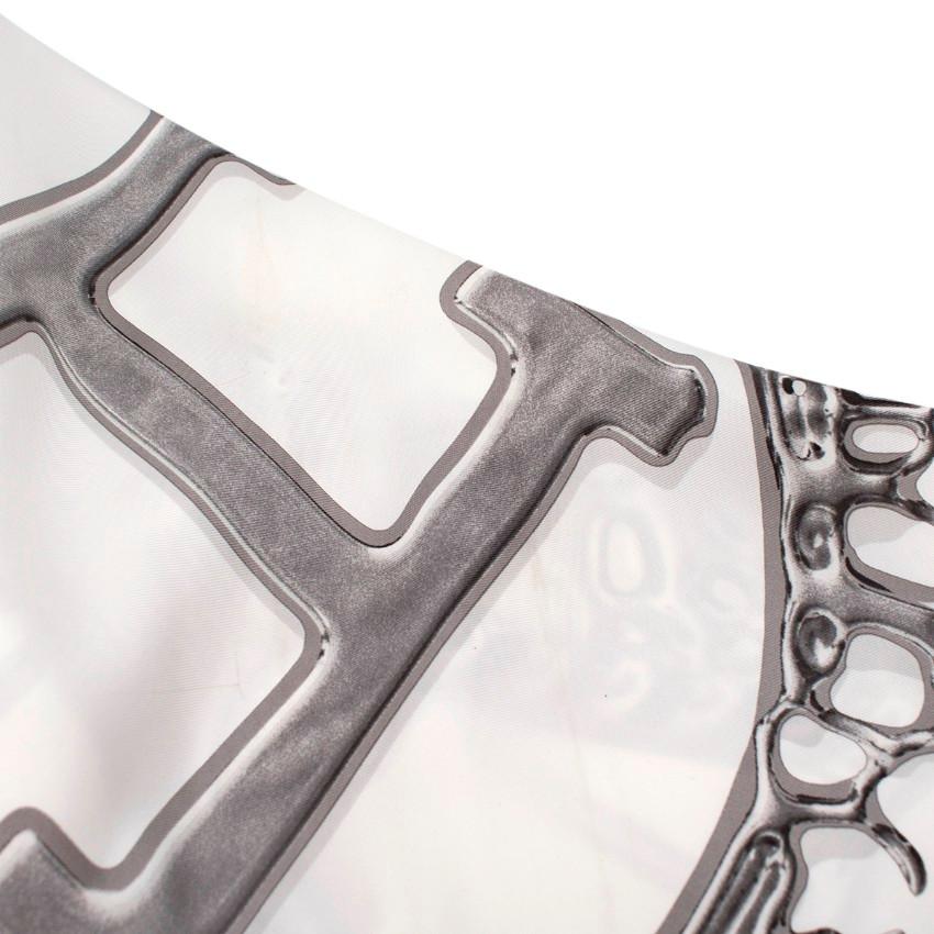 Women's Hermes Ivory Vif Argent Silk Twill Scarf 90