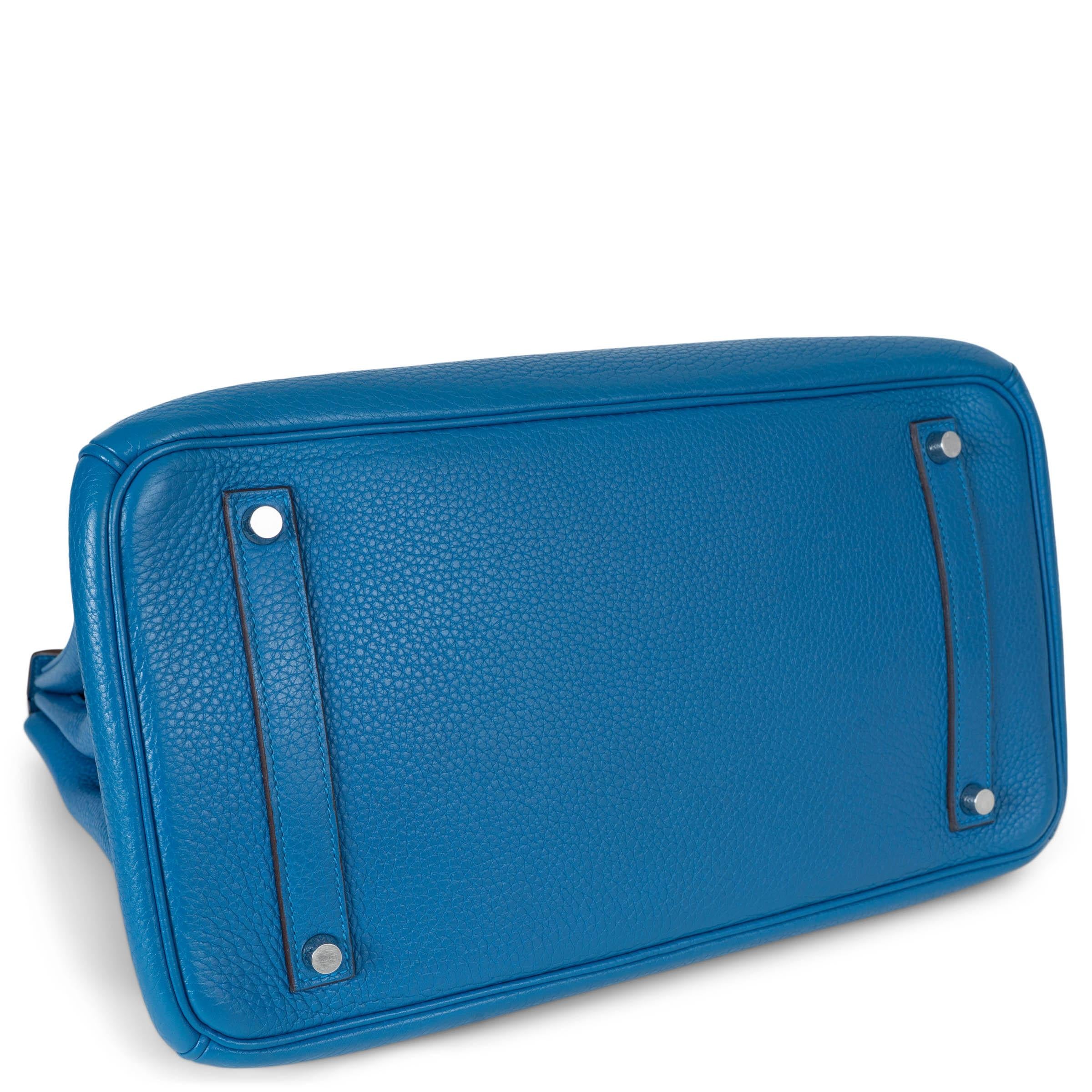 HERMES Izmir bleu Clemence cuir BIRKIN 35 Fourre-tout avec PHW Excellent état - En vente à Zürich, CH