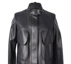 Hermes Jacket  Black. I Layered Lambskin Leather Clou de Sell.e Snaps 38 / 6 new